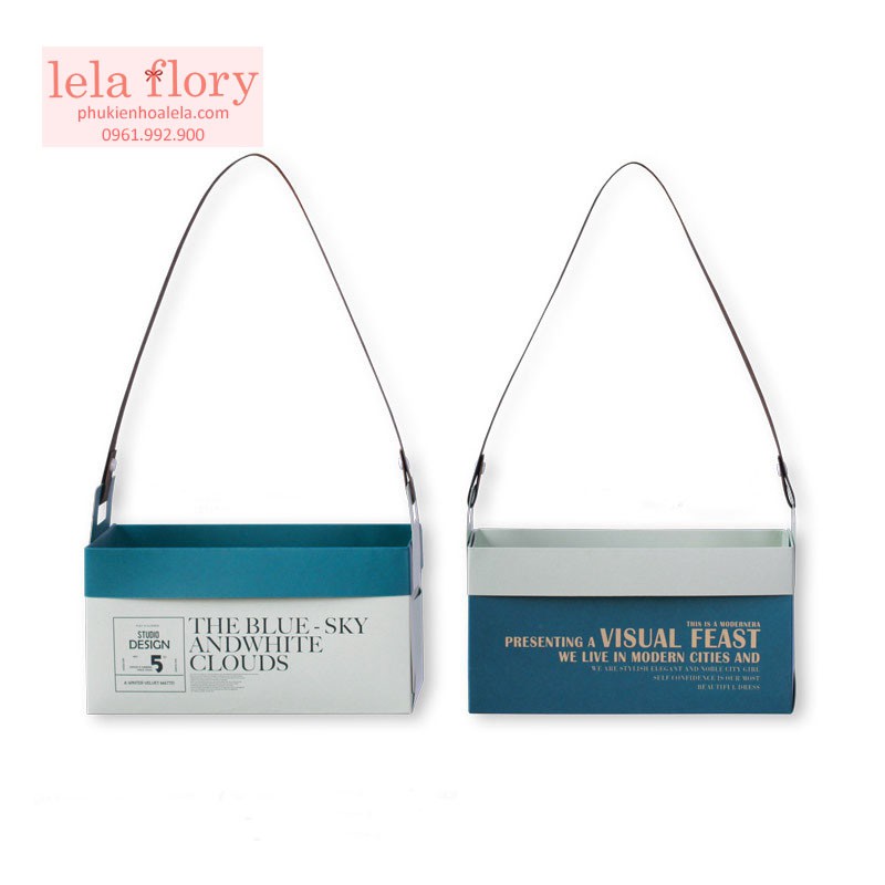 Túi giỏ chữ nhật cắm hoa size to (set 4 cái) - THH0049