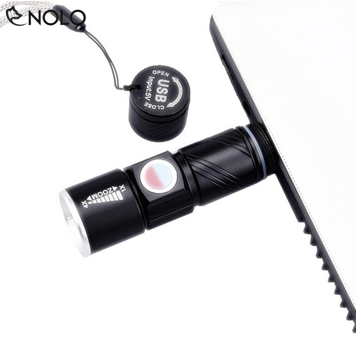 Đèn Mini Zoom Siêu Sáng Pin Sạc Cổng USB Chip Led Cree Q5