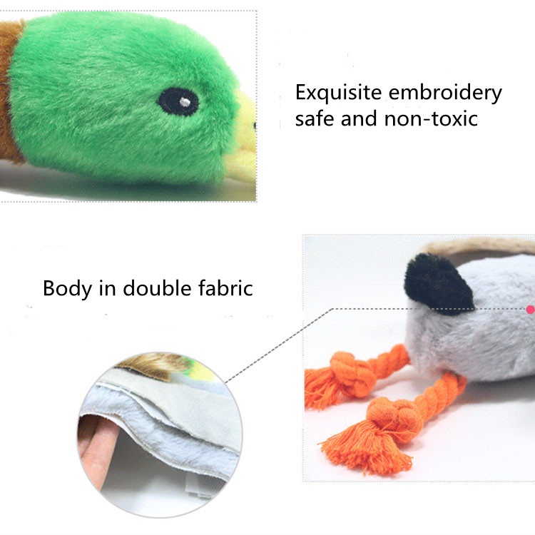 Đồ Chơi Nhồi Bông Hình Vịt Dễ Thương Có Âm Thanh Dành Cho Thú Cưng