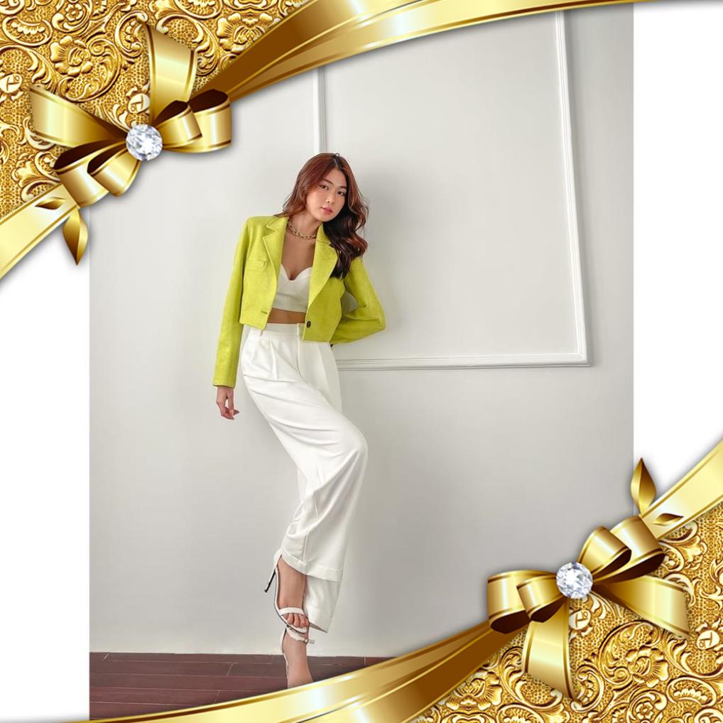Vest xanh ngắn-Suit phối đồ thời trang đẹp như sao Hàn-Phù hợp các cô nàng có gu mix đồ-Lola Vietnam | BigBuy360 - bigbuy360.vn