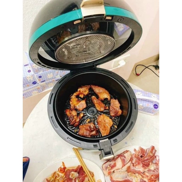 Nồi chiên không dầu P Home 8L siêu to, nướng được cả con gà to