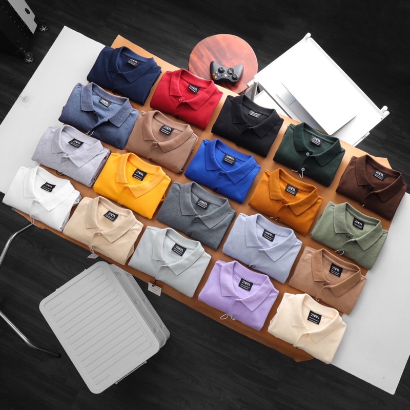 Áo thun nam polo cao cấp nhiều màu thun cotton thấm hút tốt