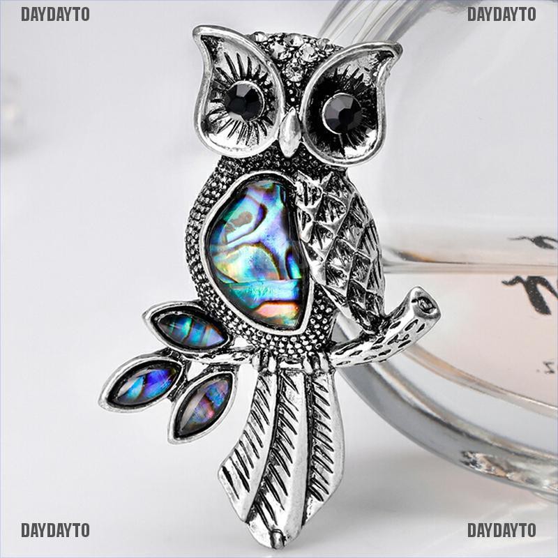 Ghim Cài Áo Hình Vỏ Sò / Cú Mèo Phong Cách Vintage