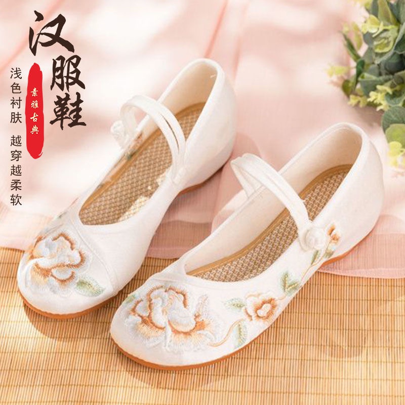 Hàng Mới Về Mới Giày Hán Phục 22 Mẫu Thêu Họa Tiết Phong Cách Dân Tộc Bắc Kinh Cổ Điển Cho Nữ
