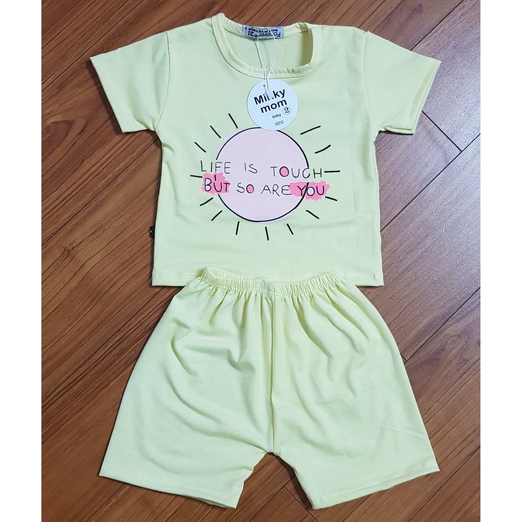 [HÀNG LOẠI 1] Bộ MINKY MOM Cộc Tay Cotton 4 chiều in Hình siêu yêu cho bé trái/gái