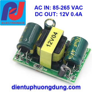 Mạch nguồn mini 220V – 12v 400mA