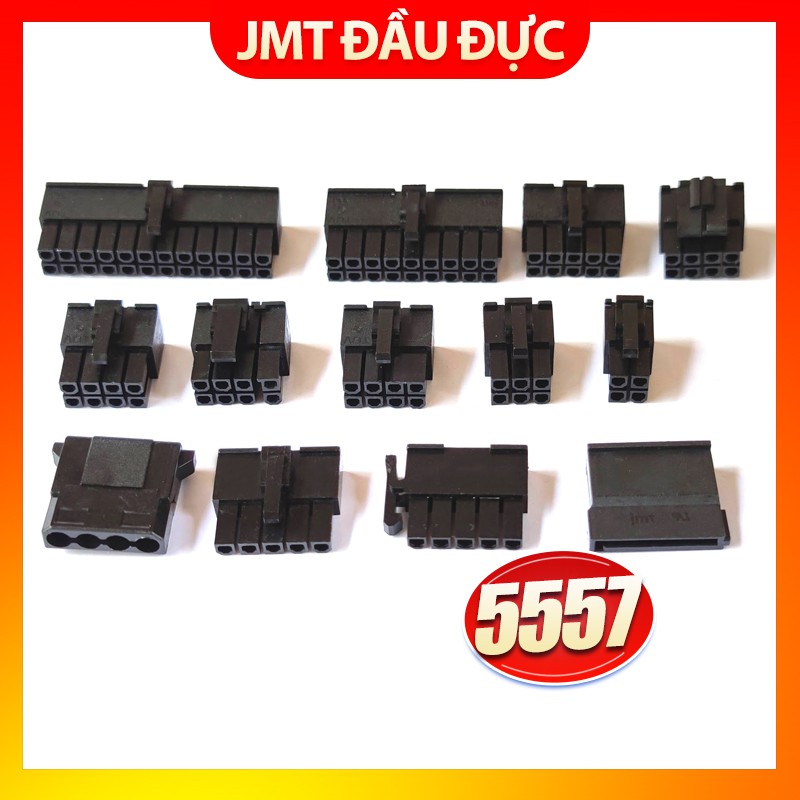 Vỏ nhựa đầu nguồn 4/6/8/10/18/24 Pin cao cấp JMT 5557 (đầu đực)