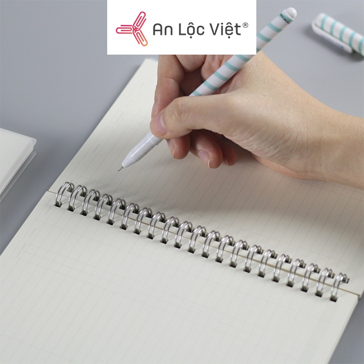 Sổ Lò Xo Inox Không Gỉ B5 160 Trang - Bìa Nhựa PP Trong Suốt