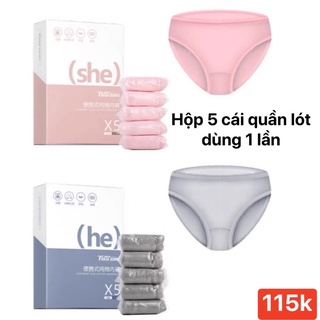 Hộp 5 cái quần lót dùng 1 lần cho nữ và nam - loại cao cấp, mềm mại