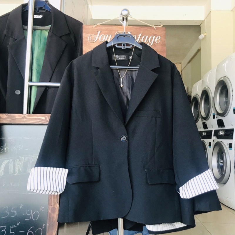 áo blazer nữ đen hàn quốc
