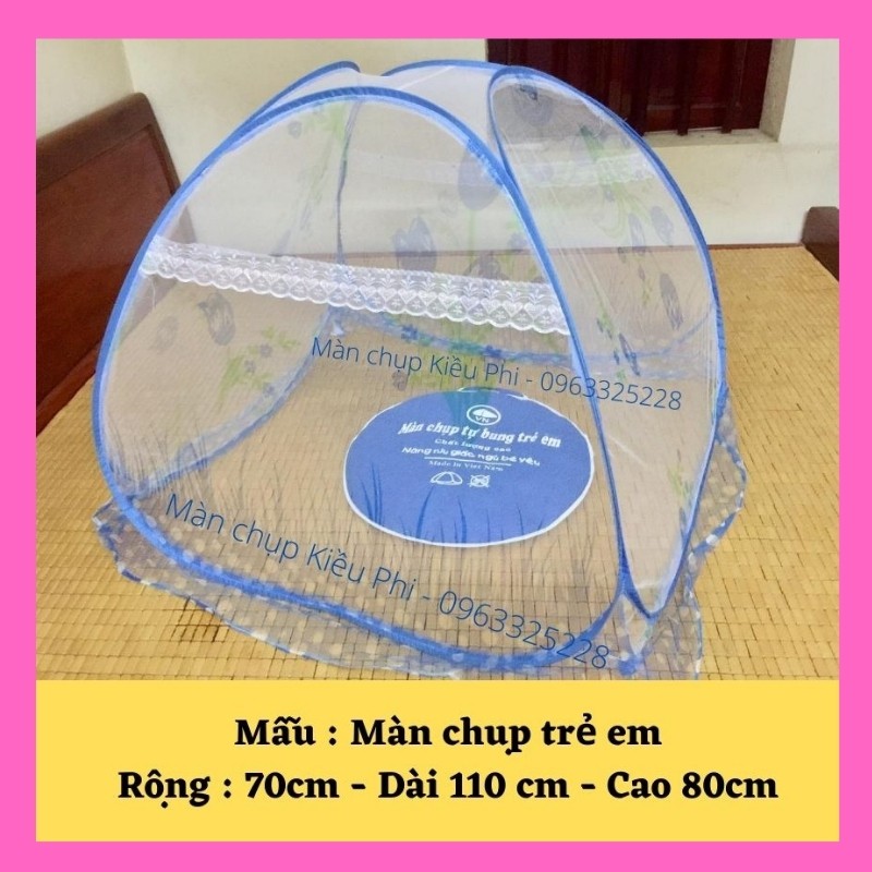 Màn chụp tiện dụng tự bung chống muỗi gấp gọn Kiều Phi