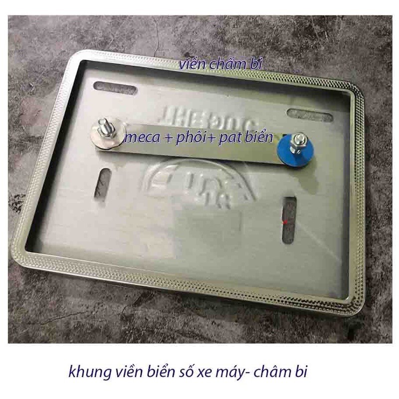 Khung biển số xe máy - viền chấm bi nhỏ