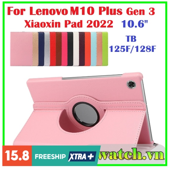 Bao da xoay thông minh Cho Lenovo Xiaoxin Pad 2022 / Lenovo Tab M10 Plus Gen 3 10.6" Model TB- 125F TB- 128F