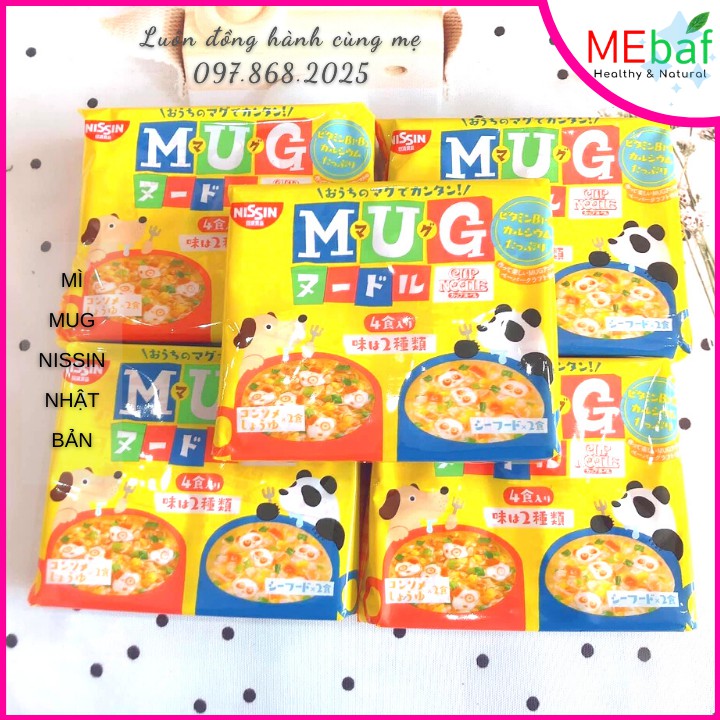 [DATE 9/21] Mì Mug Nissin‎ Nhật Bản mì ăn dặm cho bé 90G DA0012 MEbaf