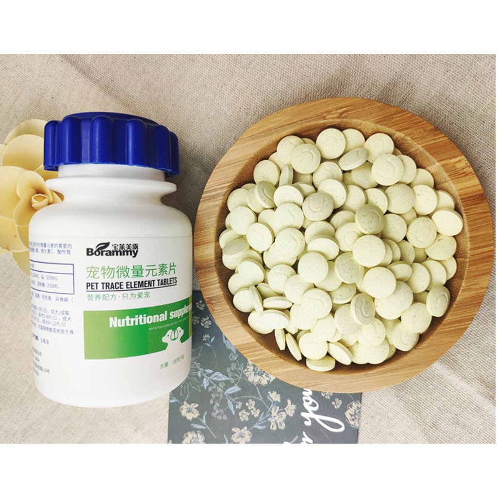 Vitamin cho mèo VIÊN GIẢI ĐỘC GAN THẬN BORAMMY CHÓ MÈO ĂN NGON, BỔ MÁU, MƯỢT LÔNG, BỔ SUNG RAU CỦ