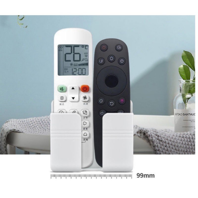 Kệ dán tường để điện thoại khi sạc để remote có khe hở tiện lợi