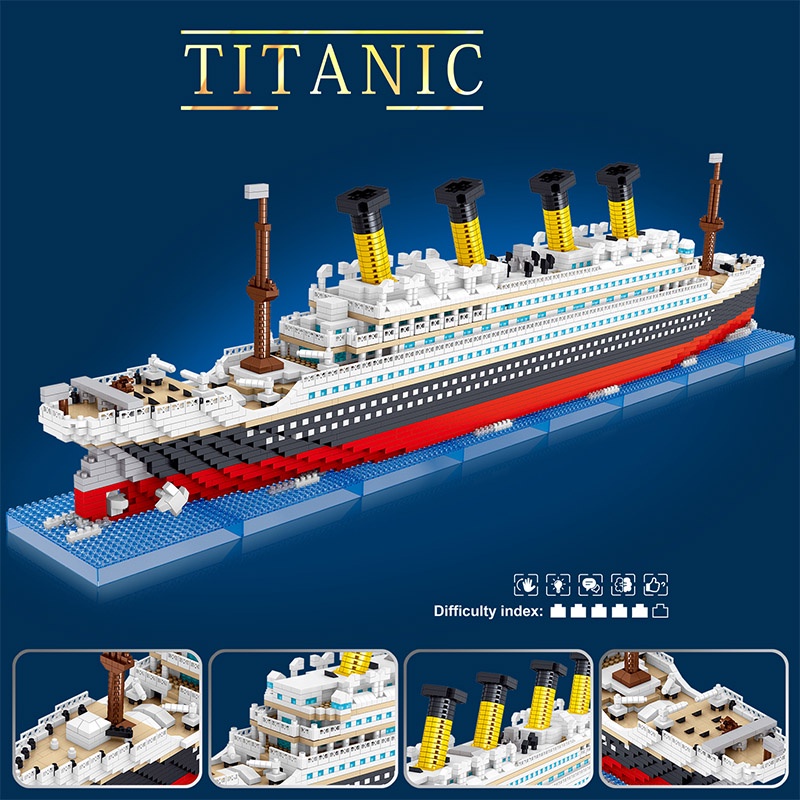 Bộ đồ chơi lắp ráp Sluban mô hình tàu Titanic 4404 mảnh dành cho bé