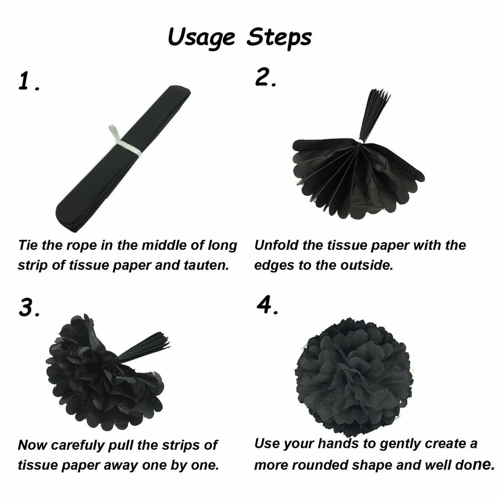 Set 12 Quả Cầu Hoa Giấy Trang Trí Tiệc