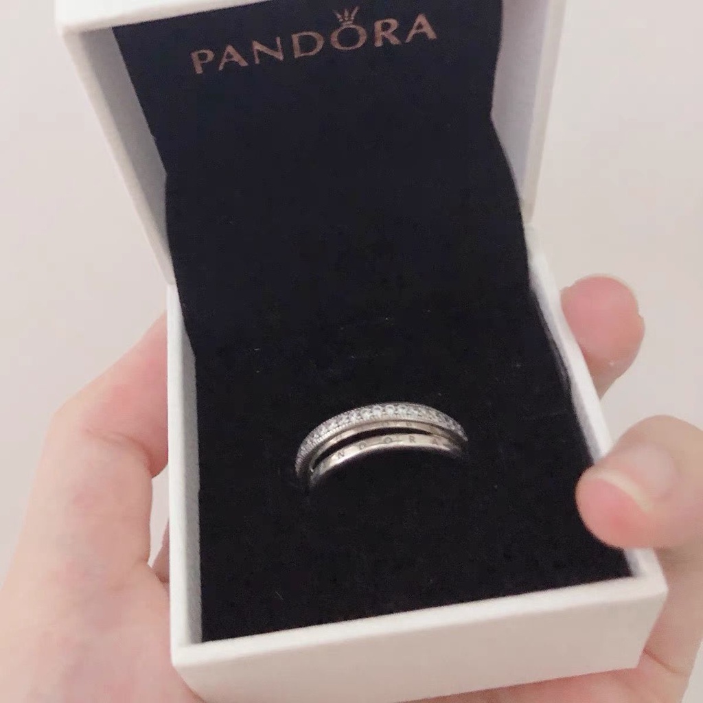 Nhẫn Đính Hôn Bạc 925 Đính Đá Cz Pandora