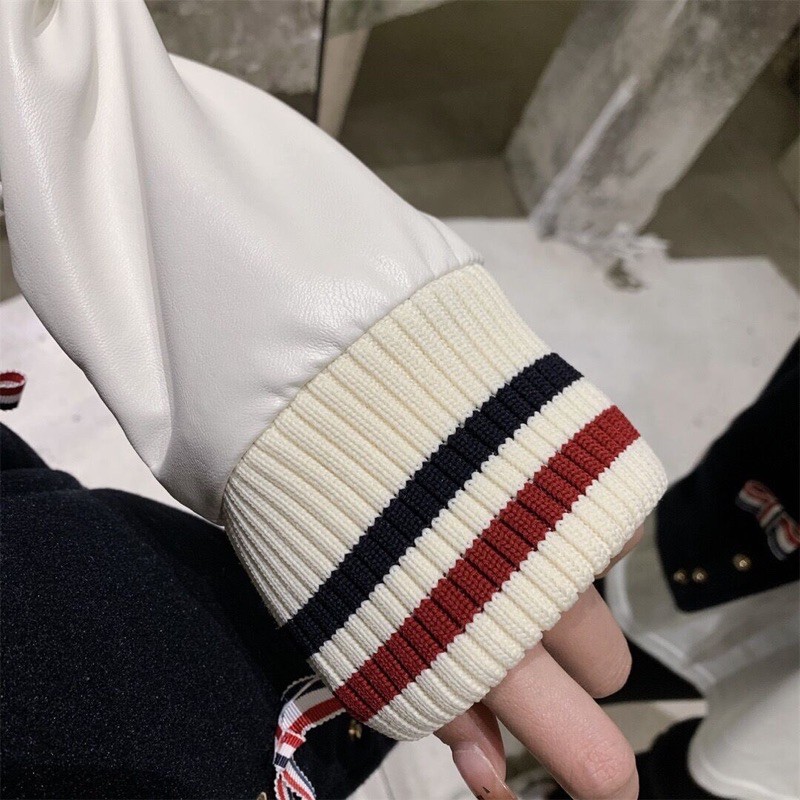Áo khoác bóng chày Thom Browne TB thể thao Ulzzang QCCC đính nơ phối màu kẻ sọc siêu chảnh siêu xinh ❤️