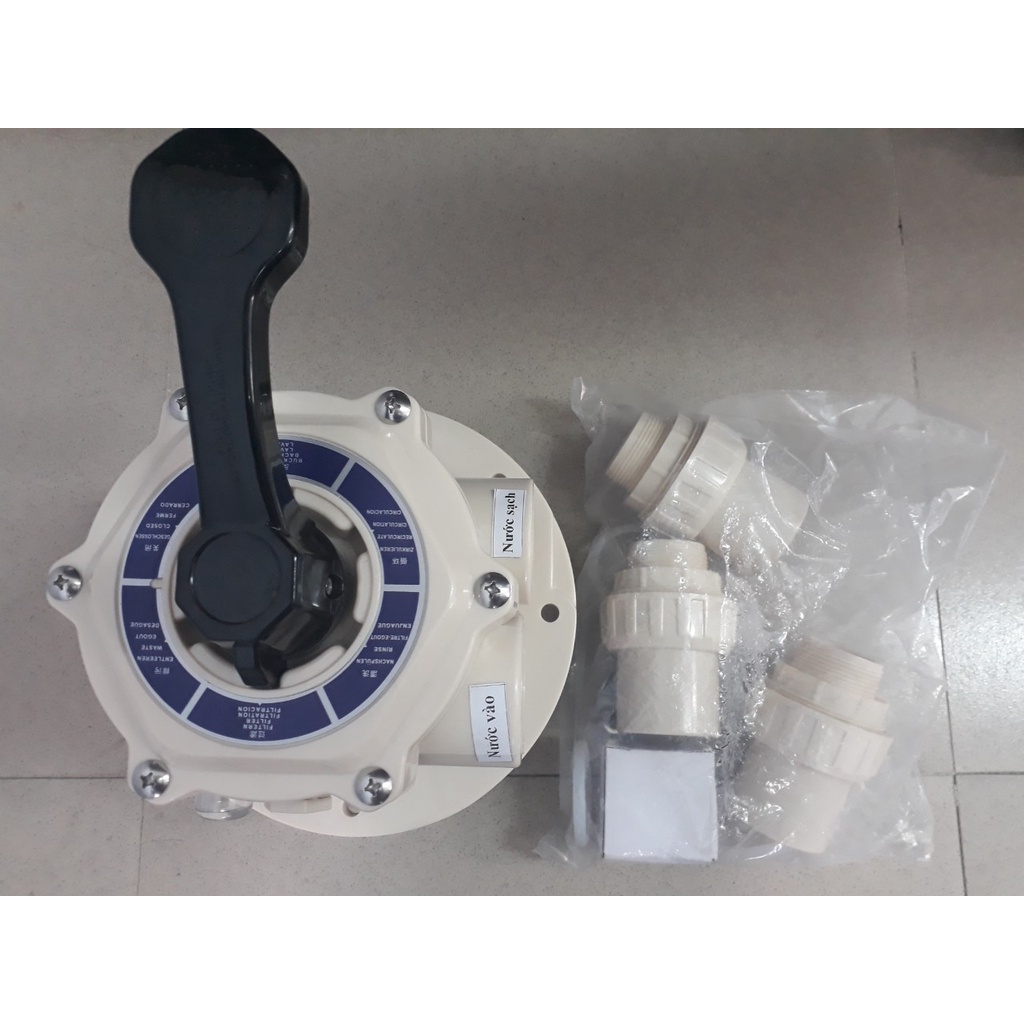 Van trên bình lọc nước hồ bơi fi49 hiệu Firsle, van dùng cho bình lọc cát, van lọc tuần hoàn nước bể bơi