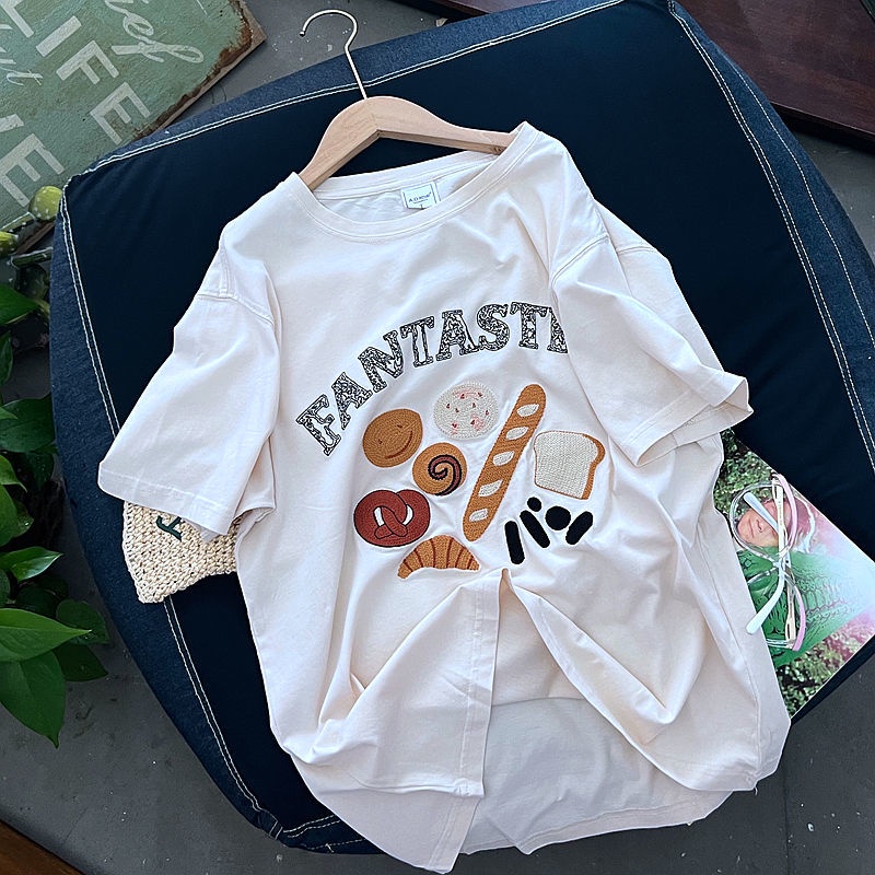 Áo Thun Tay Ngắn In Họa Tiết Dễ Thương Thời Trang Mùa Hè Cho Nữ