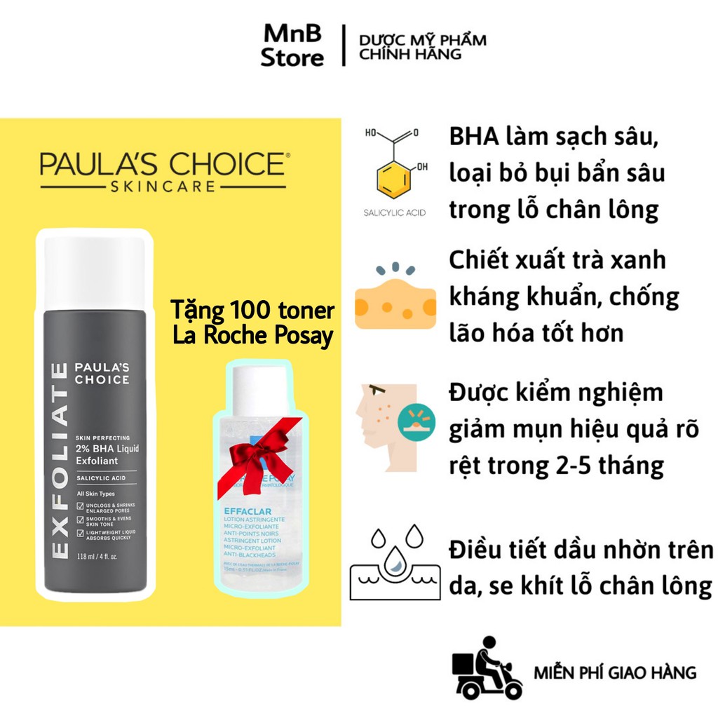 Dung dịch tẩy tế bào chết Paulas Choice 2% BHA - MnB Store