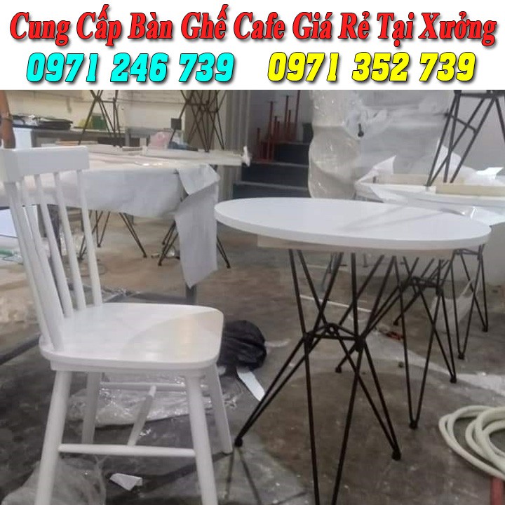 Bàn ghế gỗ cafe giá rẻ.