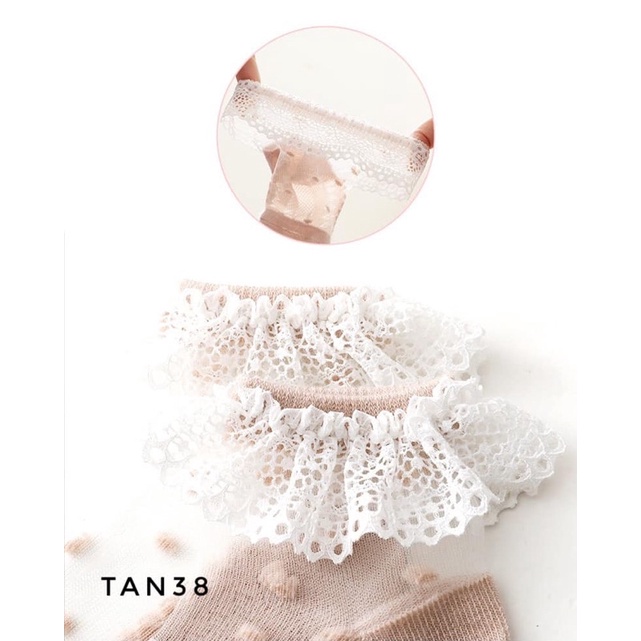 Tất lưới cổ ren cho bé TAN38