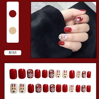 [Hàng mới về] Móng tay giả họa tiết chủ đề lễ Giáng Sinh xinh xắn