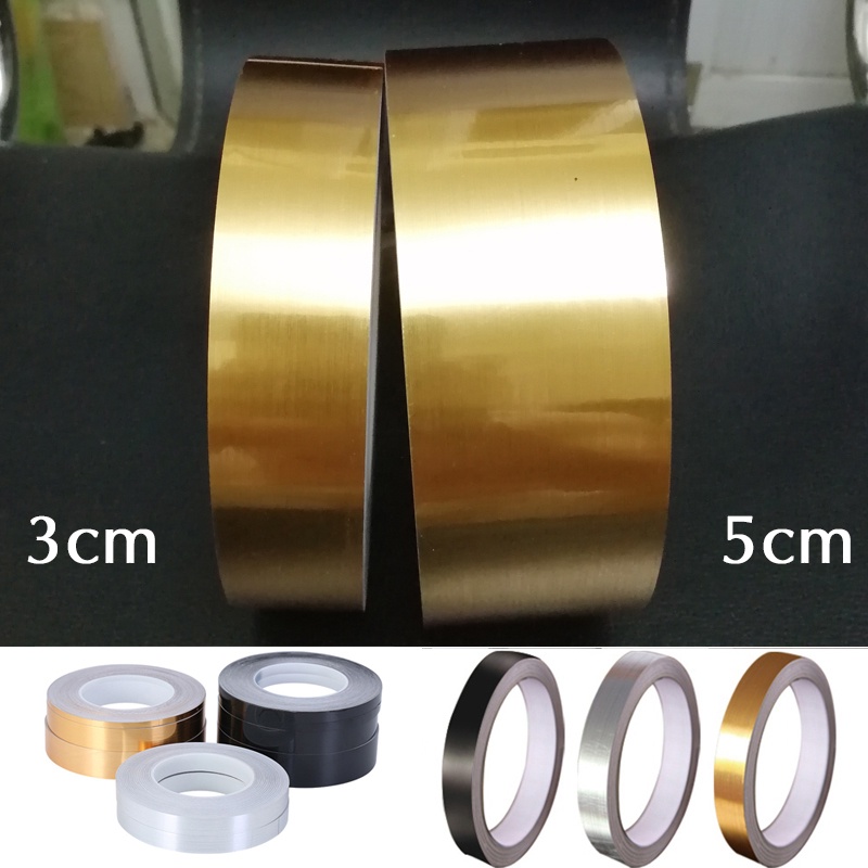 3cm - 5cm*50m Cuộn chỉ dán viền trang trí nội thất Màu Vàng, Màu Bạc*****