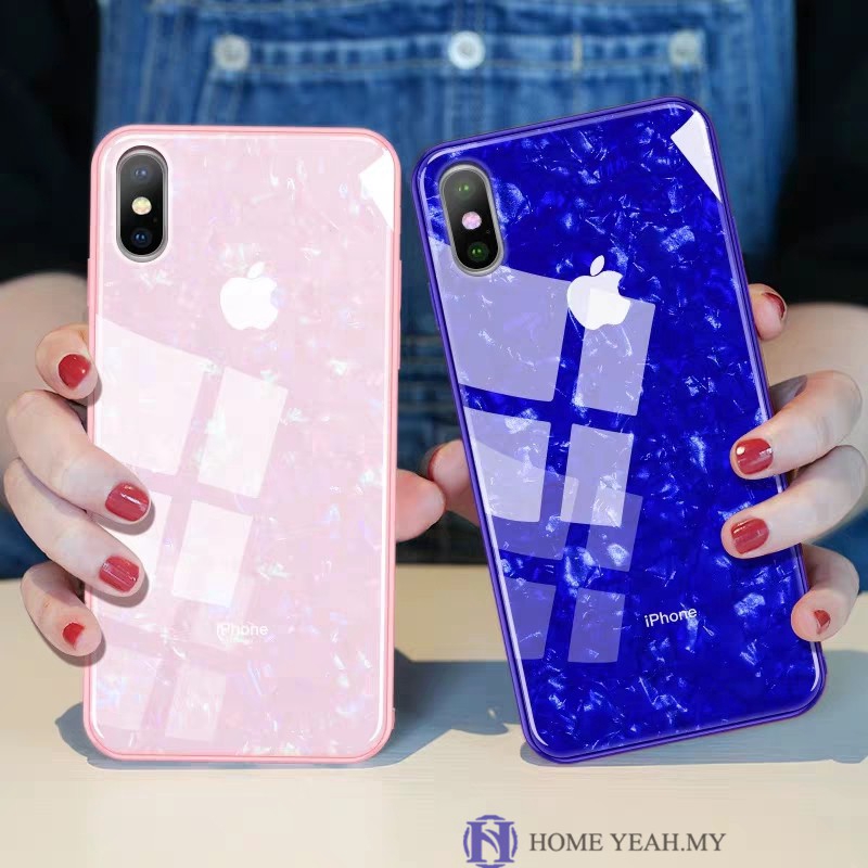 Ốp điện thoại kính cường lực họa tiết đá hoa cương cho iPhone 11 Pro Max X Xr 6 6s 7 8 plus XS MAX | BigBuy360 - bigbuy360.vn