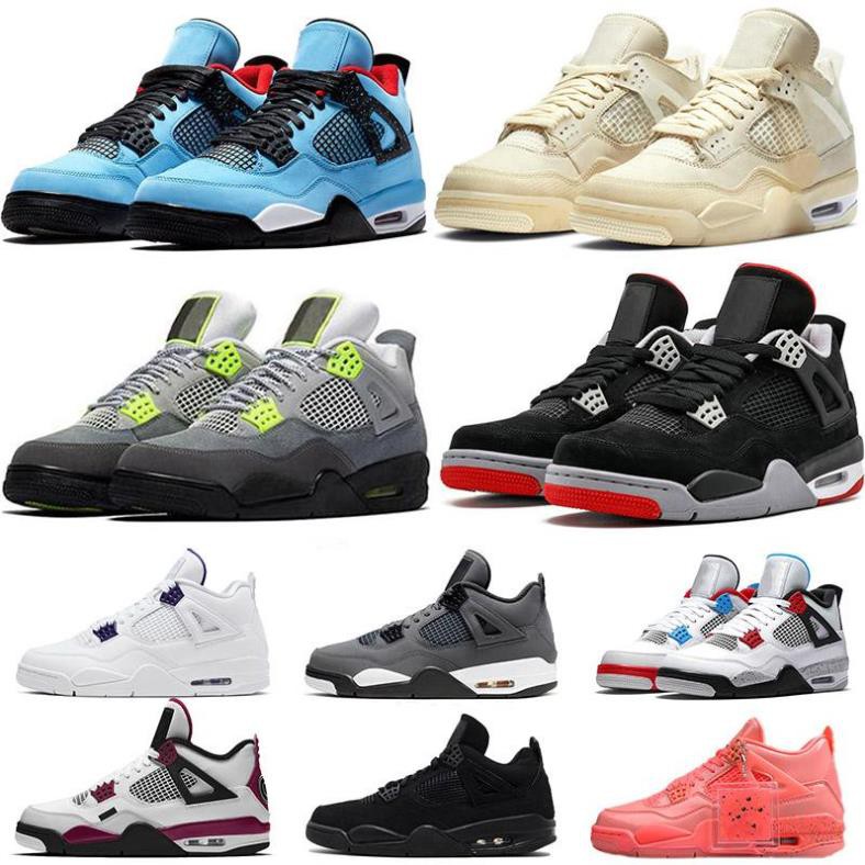 Giày jordan 4 sail off white, Giày JD4 Trắng, Vàng, Xanh cao cổ các mẫu hot nhất đủ size nam nữ Full Box Bill