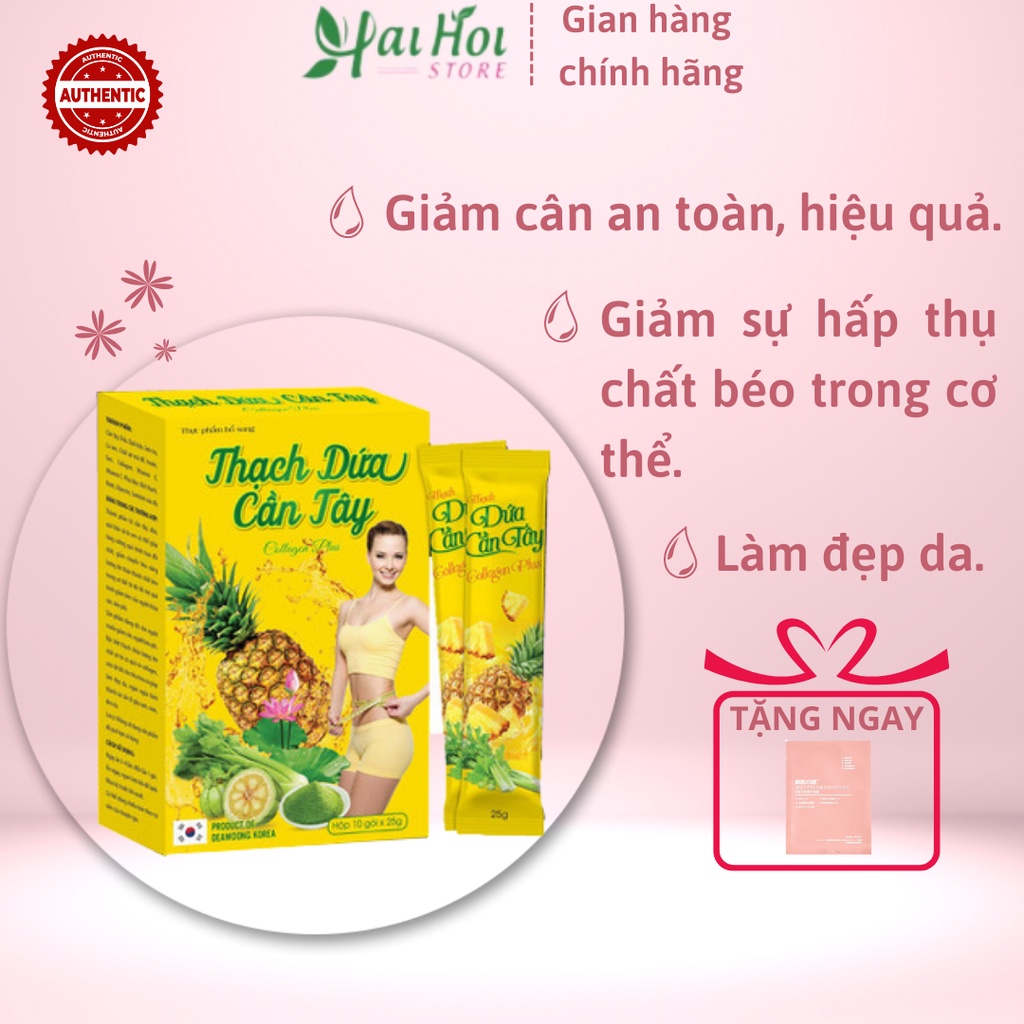 Thạch Dứa Cần Tây Collagen Giảm Cân An Toàn Hiệu Quả, Làm Đẹp Da, Cung Cấp Năng Lượng Cho Cơ Thể Hương Vị Thơm Ngon