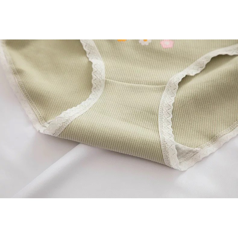 Quần Lót Nữ Cotton gân tăm viền ren mềm mại kháng khuẩn mã L1011 | BigBuy360 - bigbuy360.vn