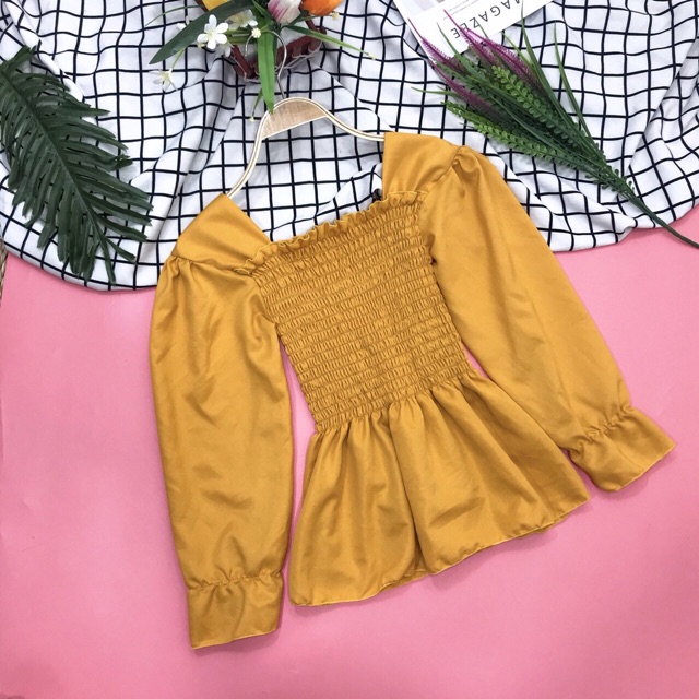 [Mã FAMAYWA giảm 10K đơn 50K] Áo nhún dài tay cực xinh | BigBuy360 - bigbuy360.vn