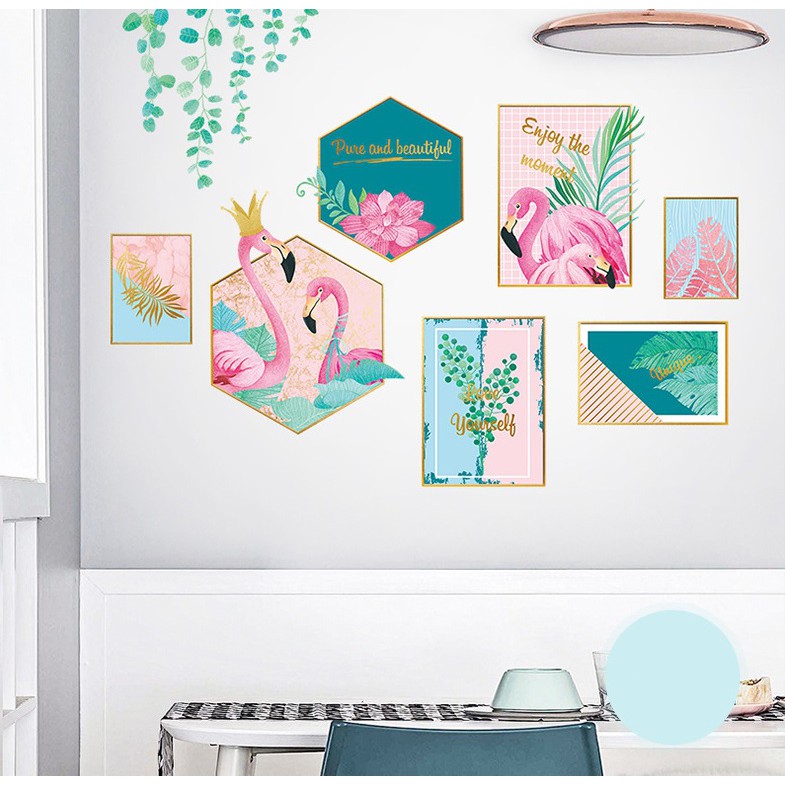Decal dán tường Khung ảnh chim hạc số 2