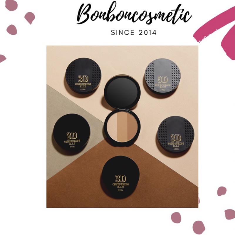 [SALE 50%] phấn tạo khối Apieu 3D countouring kit đủ bill hãng