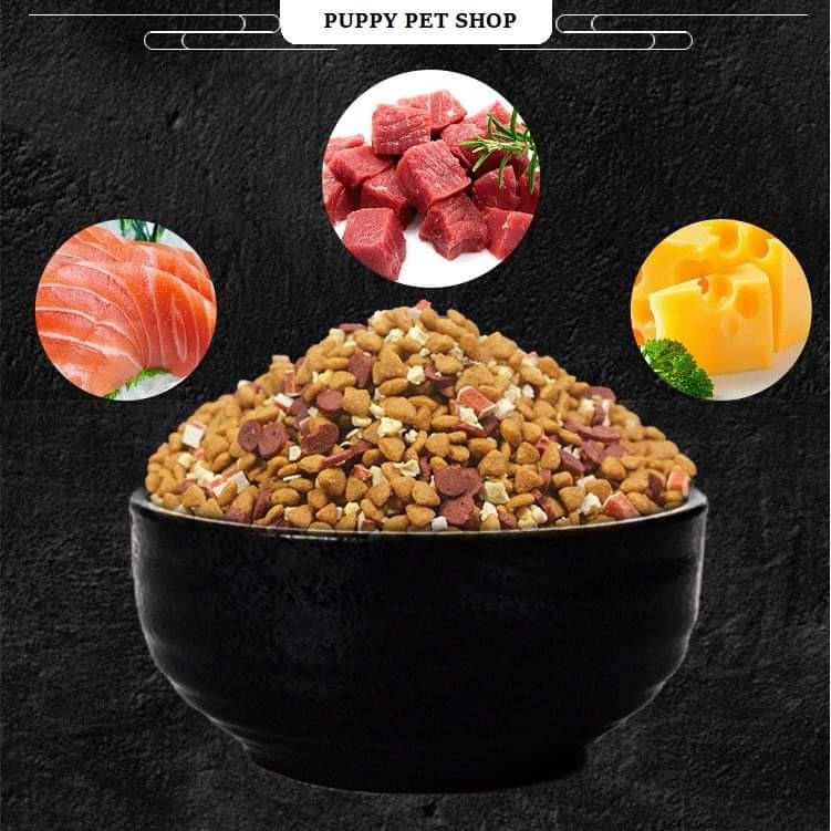 PET CAPTAIN Thức Ăn Cho Chó Mix Thịt Bò Gà Phomai Cá Hồi