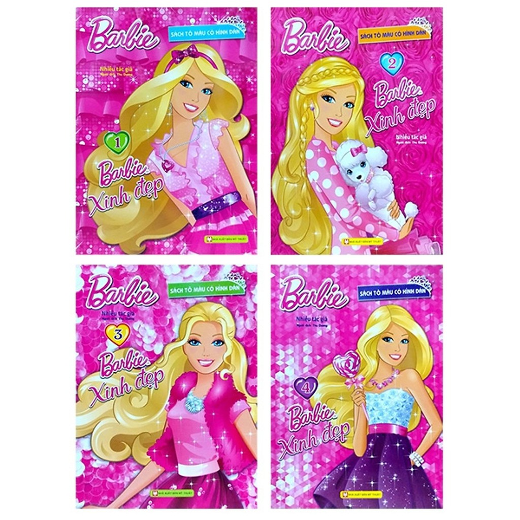 Sách - Barbie Xinh Đẹp 4 (Sách Tô Màu Có Hình Dán)