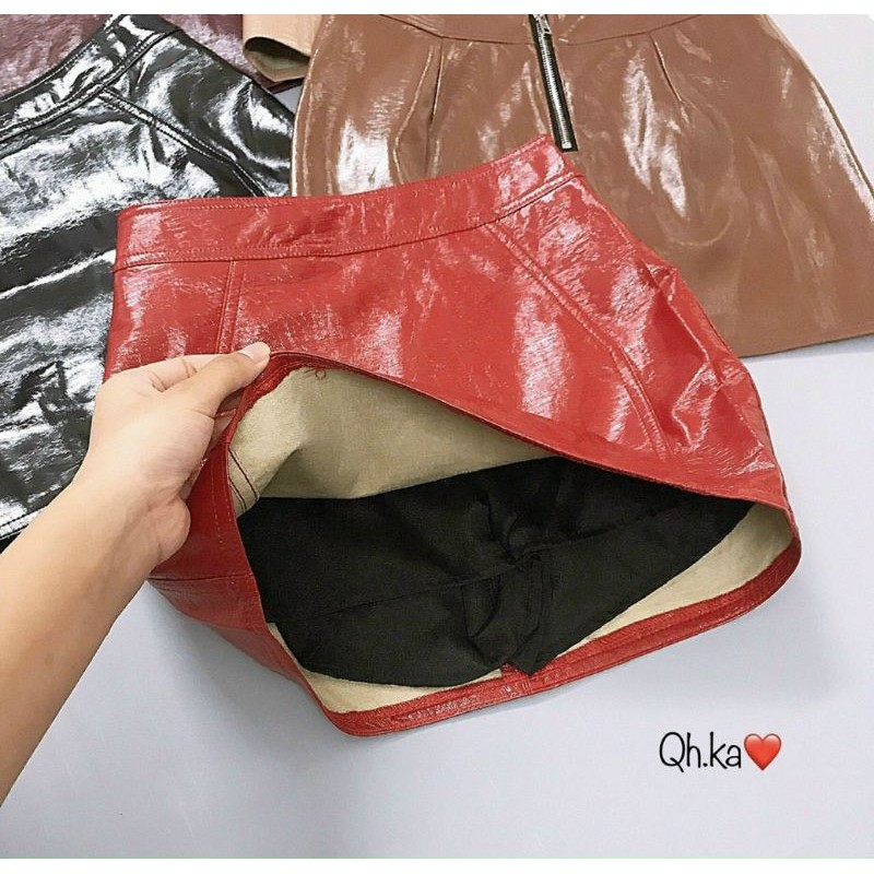 Chân váy da khóa sau hàng QCL1 | BigBuy360 - bigbuy360.vn