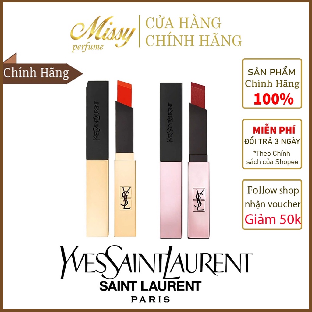 Son môi lì YSL The Slim Rouge Pur Couture. hot 2021 siêu phẩm mới dành cho mùa hè.