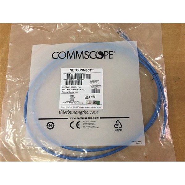 Dây mạng commscope 2m Cat6 7Feet Blue