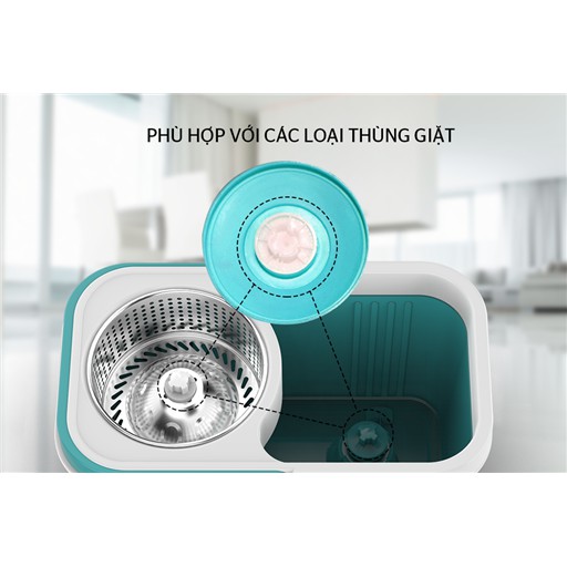 Bộ lau nhà xoay 360 độ HAPPY TIME KH-CL330S - cây lau+thùng vắt