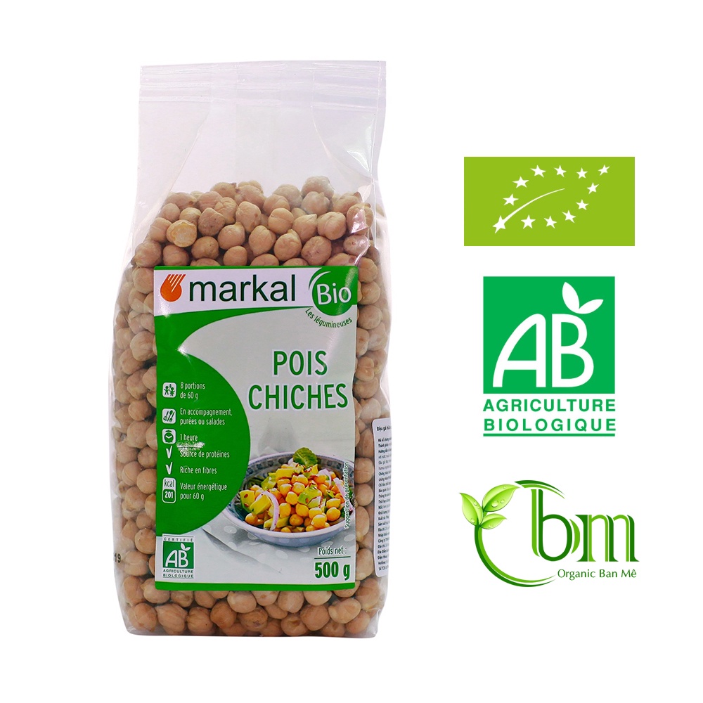 Đậu gà Chickpeas hữu cơ 500g - Markal