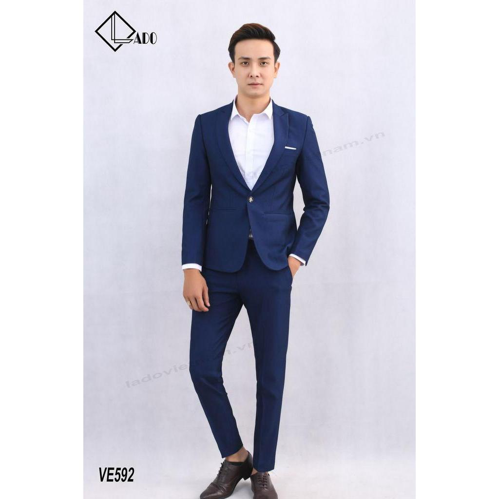 Bộ Vest màu xanh dương LADO592