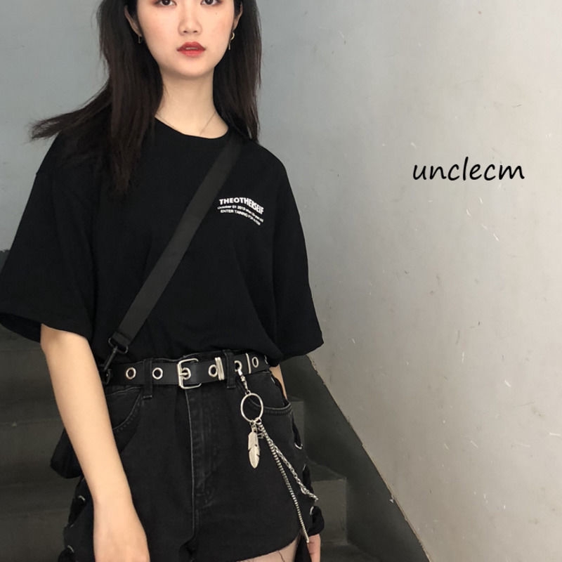 Dây nịt phong cách Punk phối dây đeo mắt xích thời trang cá tính cho nữ