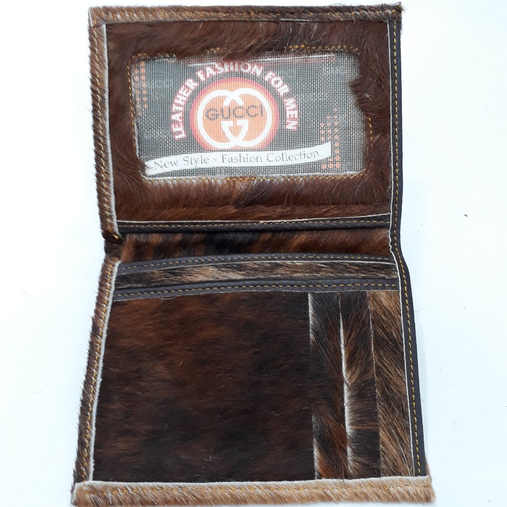 Ví Nam Đứng Da Bò Thật Nguyên Lông Đẹp Độc Lạ HKT Shop VN356