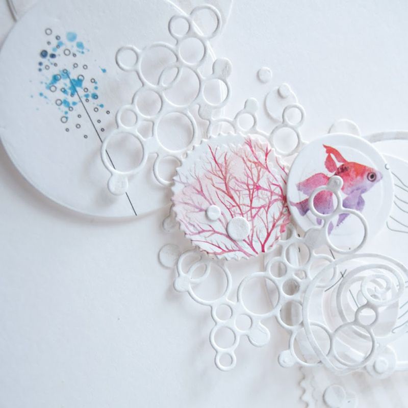 Khuôn Cắt Giấy Làm Từ Kim Loại Hình Tròn In Chữ Trang Trí Scrapbook