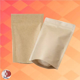 1kg túi zip giấy kraft nâu không cửa sổ